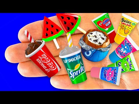 45 EASY DIY MINIATURE REALISTIC FOOD, DRINKS and THINGS | Bathtub, Handbags, Cookies, Cola, Sprite