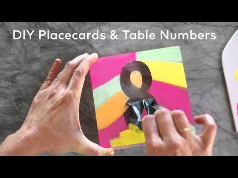 DIY Place Cards & Table Numbers