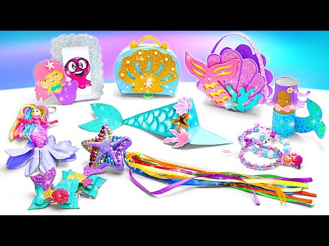 Unleash Your Creativity with Mermaid Craft Ideas! 🧜‍♀️ | Shiny DIY by Slick Slime Sam's Maker World