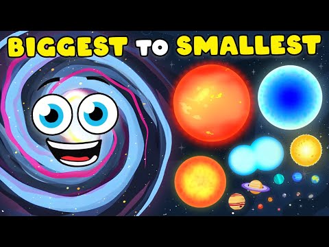 Ordering The Universe By Size: Biggest To Smallest! | Space Compilation For Kids | KLT