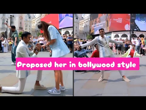 Proposed her in bollywood style @shekharsengautam #wedding #love #proposal