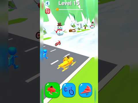 Shape Shifting Game Level 15 | Lets Transform #shorts #games