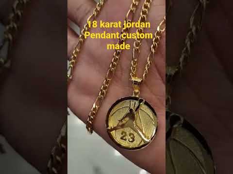 18 karat Jordan Pendant #gold #alahas #jordan #necklace #menschains #basketball