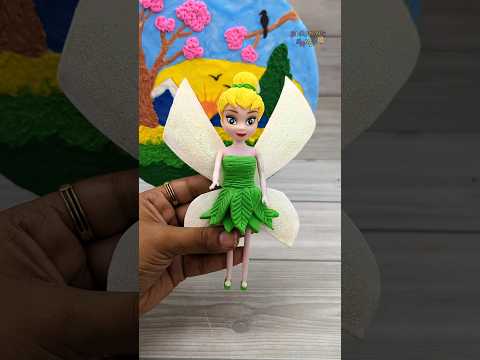 Reverse Play⏮️Tinkerbell Fairy Making With Clay 💕🥰, ❤️🧚‍♀️🧚‍♀️🧚‍♀️ #fairy #clayart #viral #trending