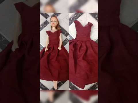 Diy Barbie gown making #like #subscribe #barbie #diy