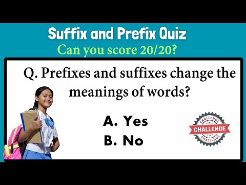 Suffix and Prefix Quiz Test l Are you Ready? #grammarquiz #suffix #prefix