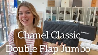 Chanel Classic Double Flap Jumbo Caviar Bag Review