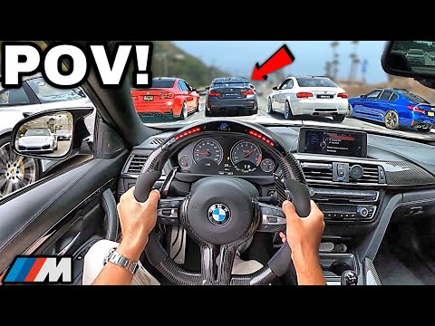 Chasing BMW Drivers In A Straight Piped BMW M4 F82! LA CAR MEET [LOUD EXHAUST POV]