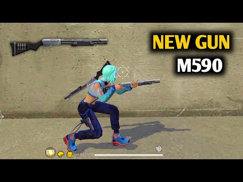 FREE FIRE NEW M590 GUN DAMAGE ABILITY TEST | NEW GUN - GARENA FREE FIRE