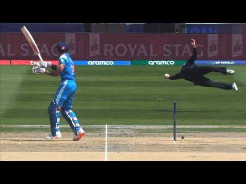 Glenn Phillips stunning one hand catch of Virat Kohli, India vs New Zealand Champions Trophy 2025