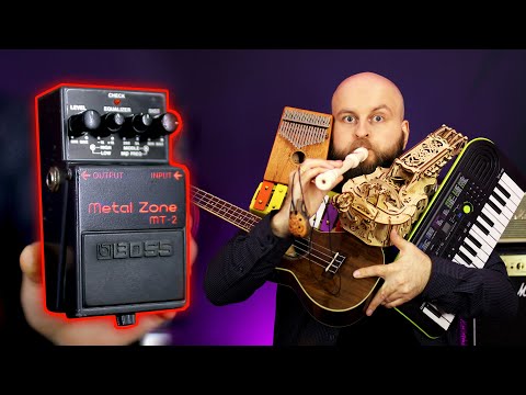 Metal Zone + 10 Different Musical Instruments – Experiment With Boss MT-2 Distortion Pedal