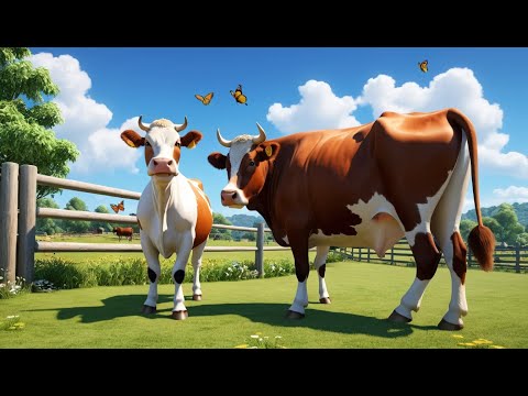 Moo Moo Brown Cow Rhyme Song | Popular Nursery Rhyme | Educational Kids Songs