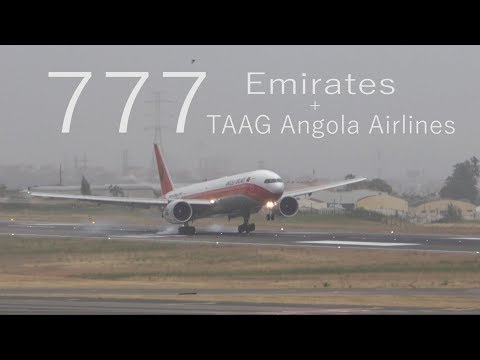 Boeing 777 TAAG Angola Airlines and Emirates - Heavies landing