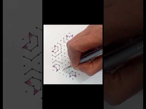 13*7 dots daily rangoli design/ easy and simple mugglu tipkayanchi rangoli