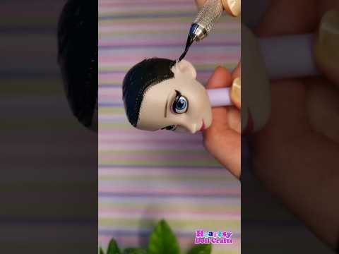 Elsa turned into Wednesday Addams 🖤😲🖤 Extreme Doll Transformation, Reroot, Repaint, DIY Black Dress🖤