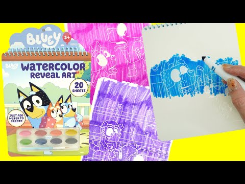 Bluey & Bingo Watercolor Reveal Art Activity Book