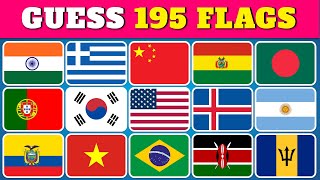 Guess All the 195 Flags of the World 🚩🌎  | Guess the Country Flag Quiz 2024