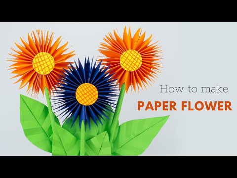 How  To Make Paper Flower | Easy and Beautiful Paper Sunflower  #Shorts