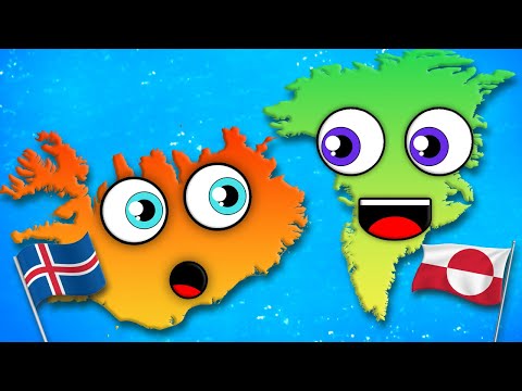 Learn About The Countries Of Iceland & Greenland! | Countries Of The World For Kids | KLT Geography