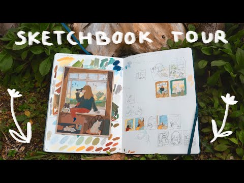 Cozy SKETCHBOOK TOUR filled with personal projects 2022-2023 🎨