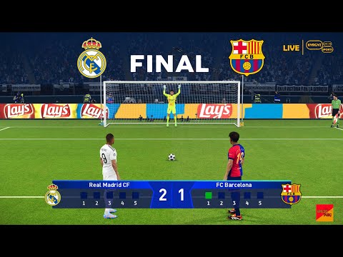 Real Madrid vs Barcelona | Final UEFA Champions League | Penalty Shootout | Mbappe vs Yamal | PES 21