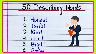 50 Describing words - Adjectives | Learn Describing words in English Grammar | Describing words 50