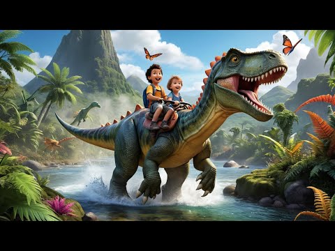 Row Row Your Dinosaur Rhyme Song | Popular Nursery Rhyme | Educational Kids Songs