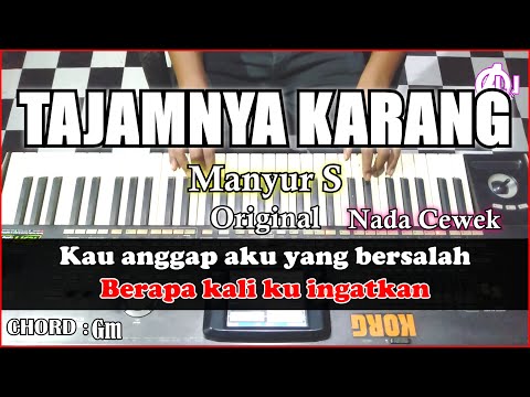 TAJAMNYA KARANG - Mansyur S | Karaoke Dangdut Korg Pa3x (Chord&Lirik) Nada Cewek