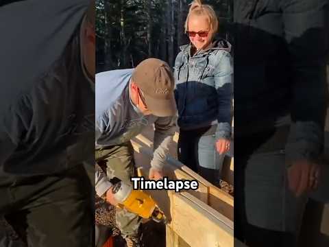 Couple Builds Cabin Alone #cabinbuild