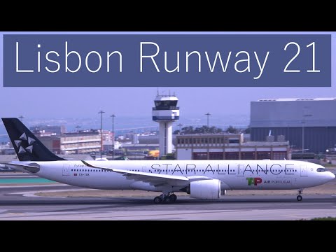 Runway 21 at Lisbon Airport - DO YOU PREFER THIS VIEW? Plane Spotting 2021