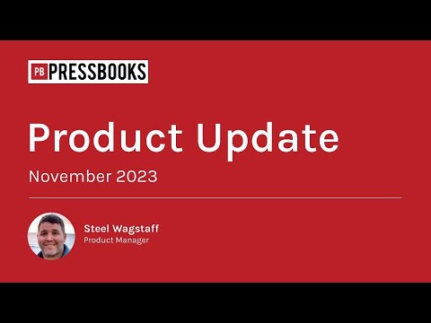 November 2023 Pressbooks Product Update