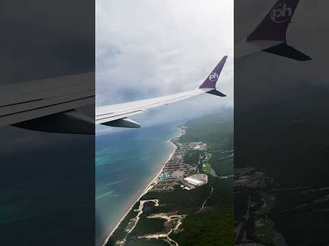 Flying over Cancun Mexico #travel #hotels #cancun #cancunairport #beach #flying