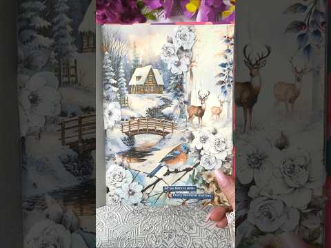 ASMR | The magic of winter | Creative Journal | journal with me!#journal #asmr #scrapbook #art  #fun