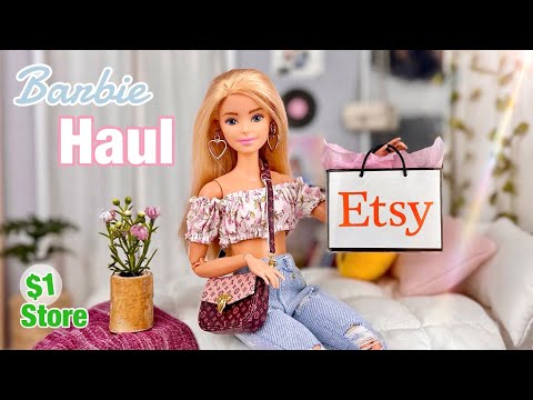 Barbie Etsy Shop Haul & Dollar Store Doll Finds + Quick Craft