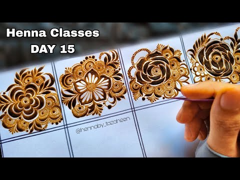 Tazaheen Henna Classes Day 15 ||Learn Detailed Henna Tazaheen Henna Classes 2023