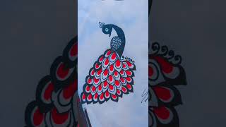 sajna mor #shorts #ytshorts #reels #trending #viral #drawing #myartwork #peacock #simamehndidairy