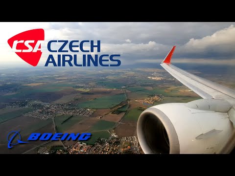 CSA Czech Airlines Boeing 737-800 ✈ Approach and Landing in Prague