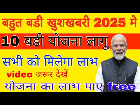 बड़ी खुशखबरी 2025 में होने वाली योजनाओं का लाभ सबको मिलेगा फ्री aawas Yojana free