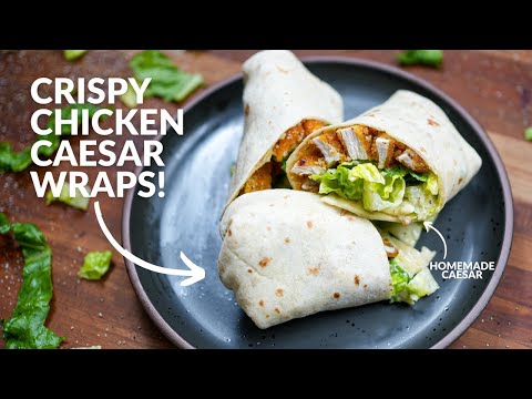 Quick & Delicious Crispy Chicken Caesar Wraps! The Best Lunch You'll Ever Make!"