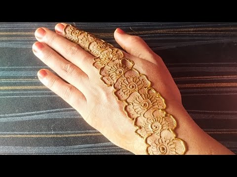 Simple 💫 Mehndi Design For Back Hand Stylish ✨ Easy And 💫 Beautiful One Finger mehndi design