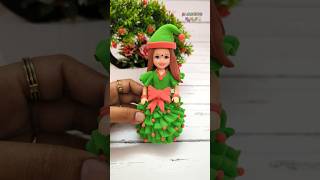 Christmas Special☃️🎄🎁💕 Christmas Tree Dress Making With Clay ☝️☝️☝️ Merry Christmas Dressup🎅🎄