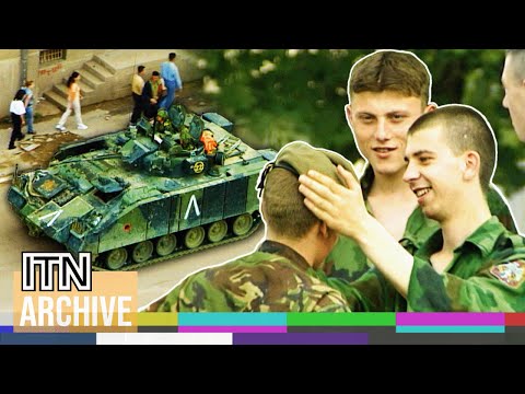 Kosovo '99 - Raw Footage of British NATO Troops Meeting Withdrawing Serbian Army (1999)