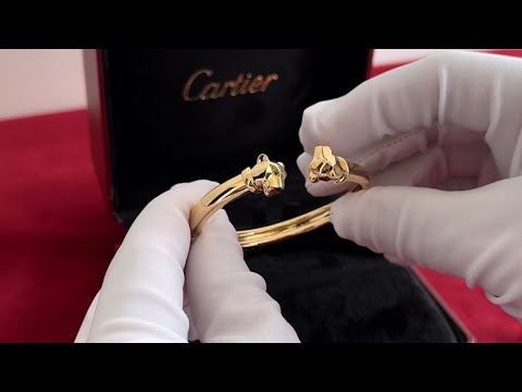 Unboxing Video | Panthere de Cartier Bracelet, Yellow gold, tsavorite garnets, onyx