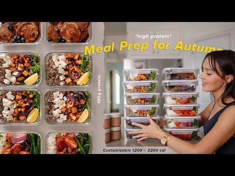 Autumn meal prep | 16 high protein meals in 1 hour