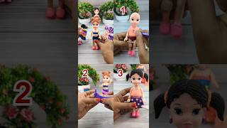 Comment Your Favourite One⁉️ Changeable Rainbow Doll Making With Super Clay💕🌈💃💃 #clayart #shortsfeed