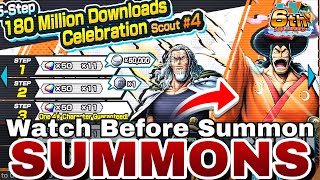 Amazing 180 Mill DL Scout 4 Summons(Worth It?) Dark Rayleigh Light Oden | One Piece Bounty Rush OPBR