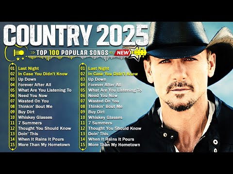 Country Music Playlist 2025 - Tim McGraw, Luke Combs, Morgan Wallen, Luke Bryan, Chris Stapleton