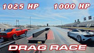 Dodge Demon 170 vs McLaren 750S 1/4 Mile DRAG RACE