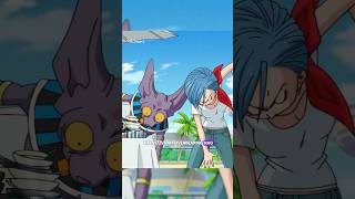 Bulma hits Beerus again 😅 #youtubeshorts #dragonball #beerus #bulma #whis #goku #vegeta