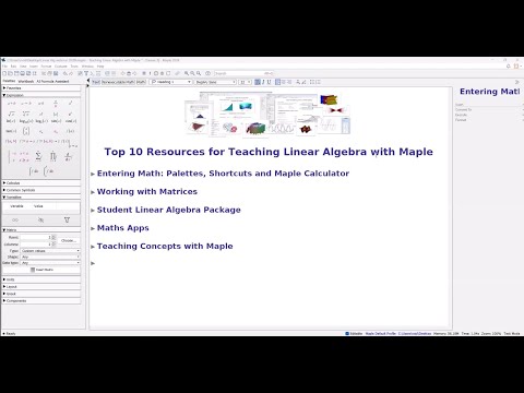 Top 10 Resources for Teaching Linear Algebra with Maple